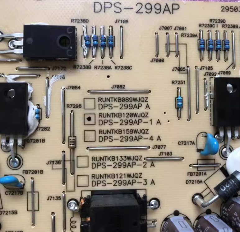 New Sharp power supply board RUNTKB120WJQZ DPS-299AP DPS-299AP-1A